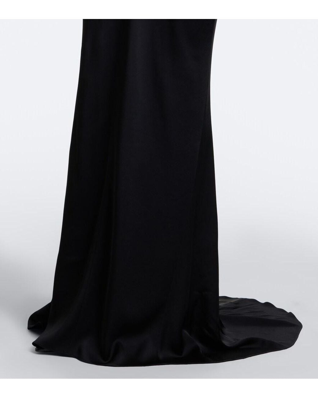 Stella McCartney Black Draped Satin Gown