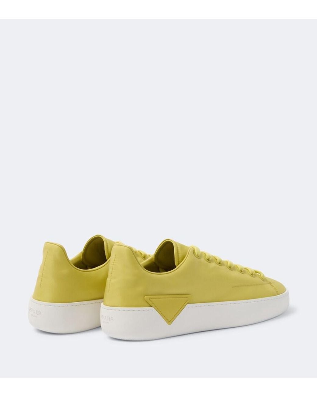 Prada Yellow Court Re-Nylon Sneakers for men