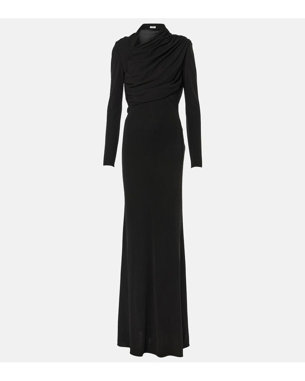 FFORME Black Joy Pleated Jersey Maxi Dress