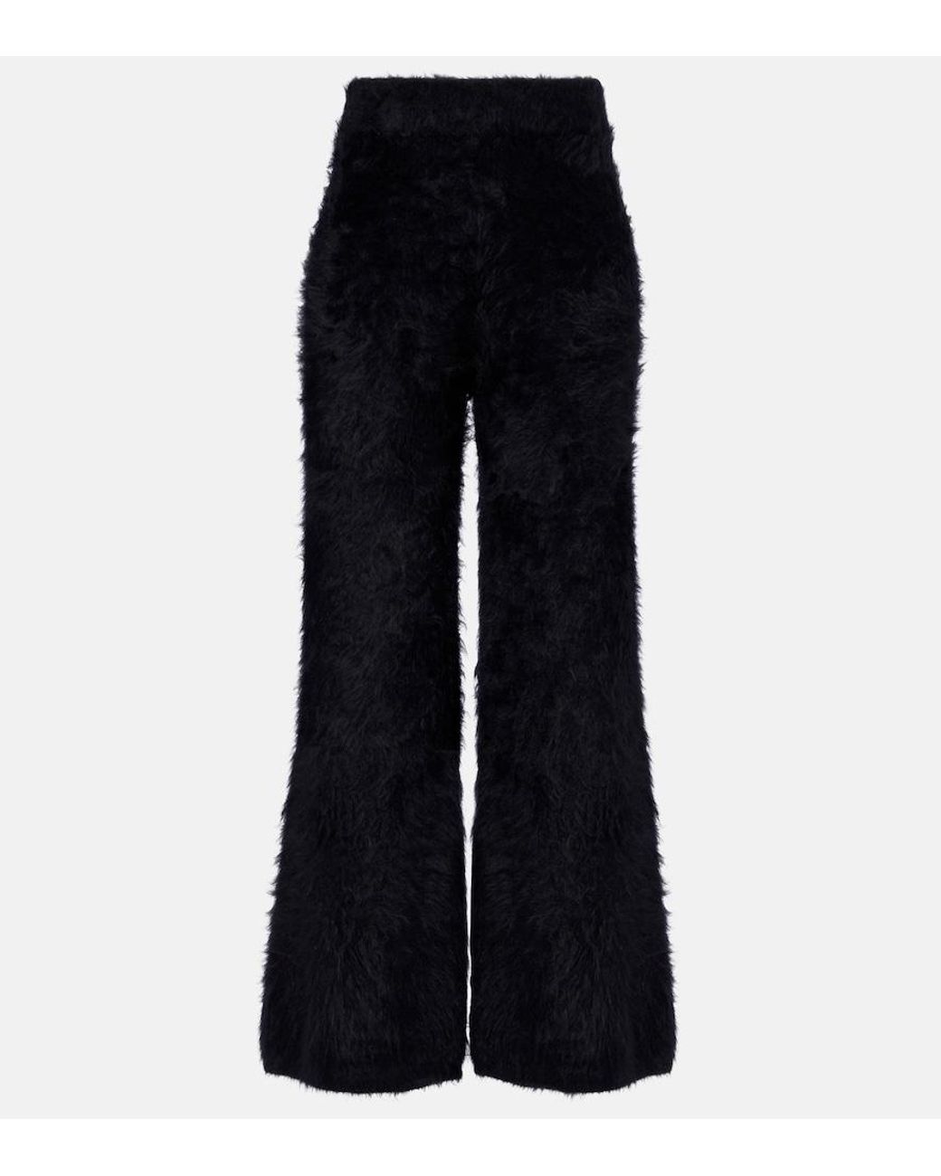 Lisa Yang Black Ellery Brushed Cashmere Flared Pants