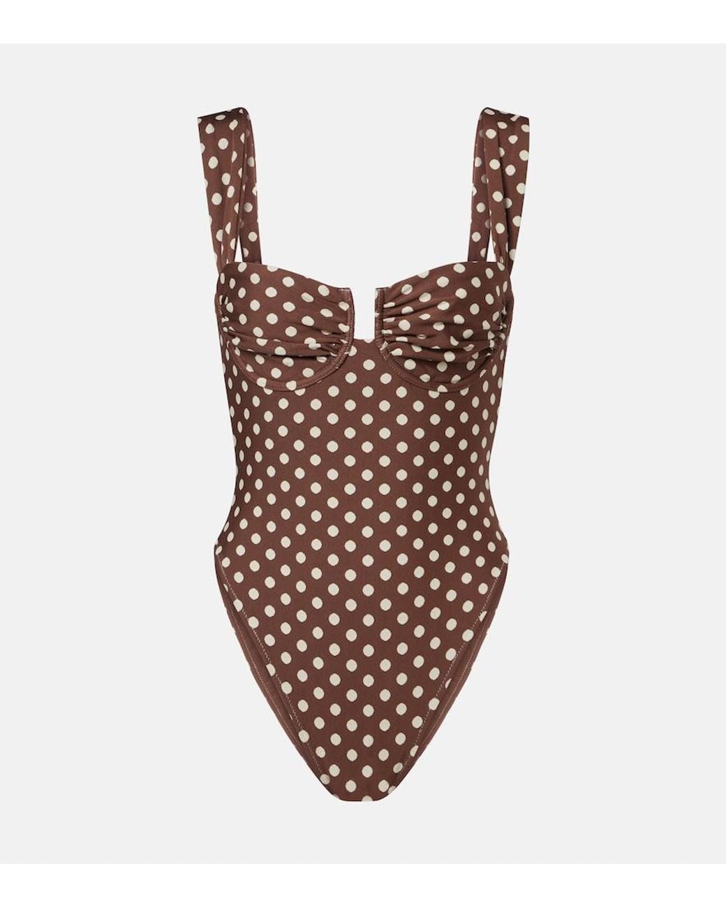 Montce White Bella Polka-Dot Swimsuit