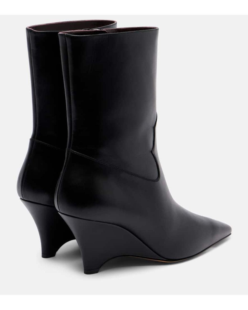 Le Monde Beryl Camille 70 Leather Boots in Black | Lyst