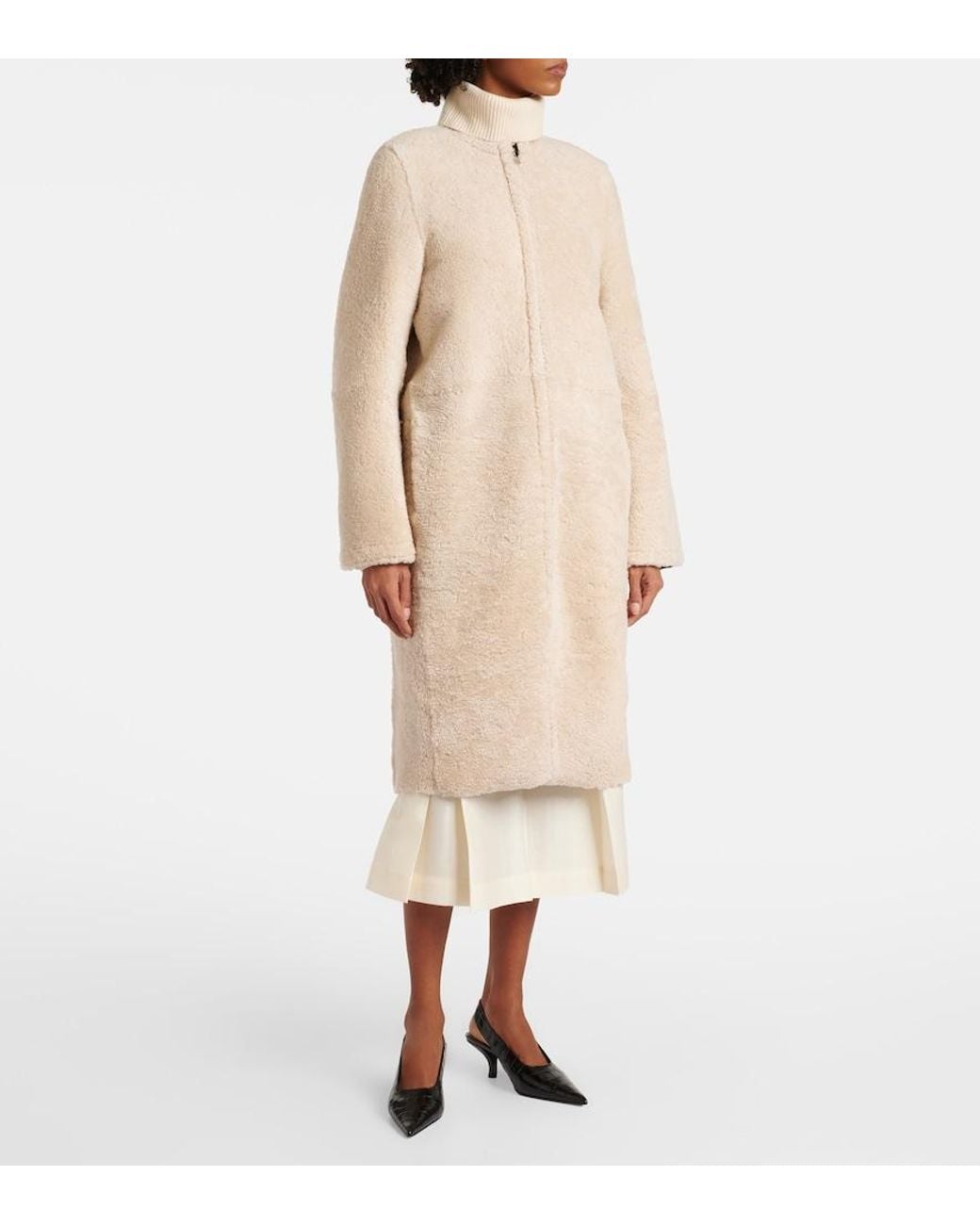 Totême Natural Shearling Coat