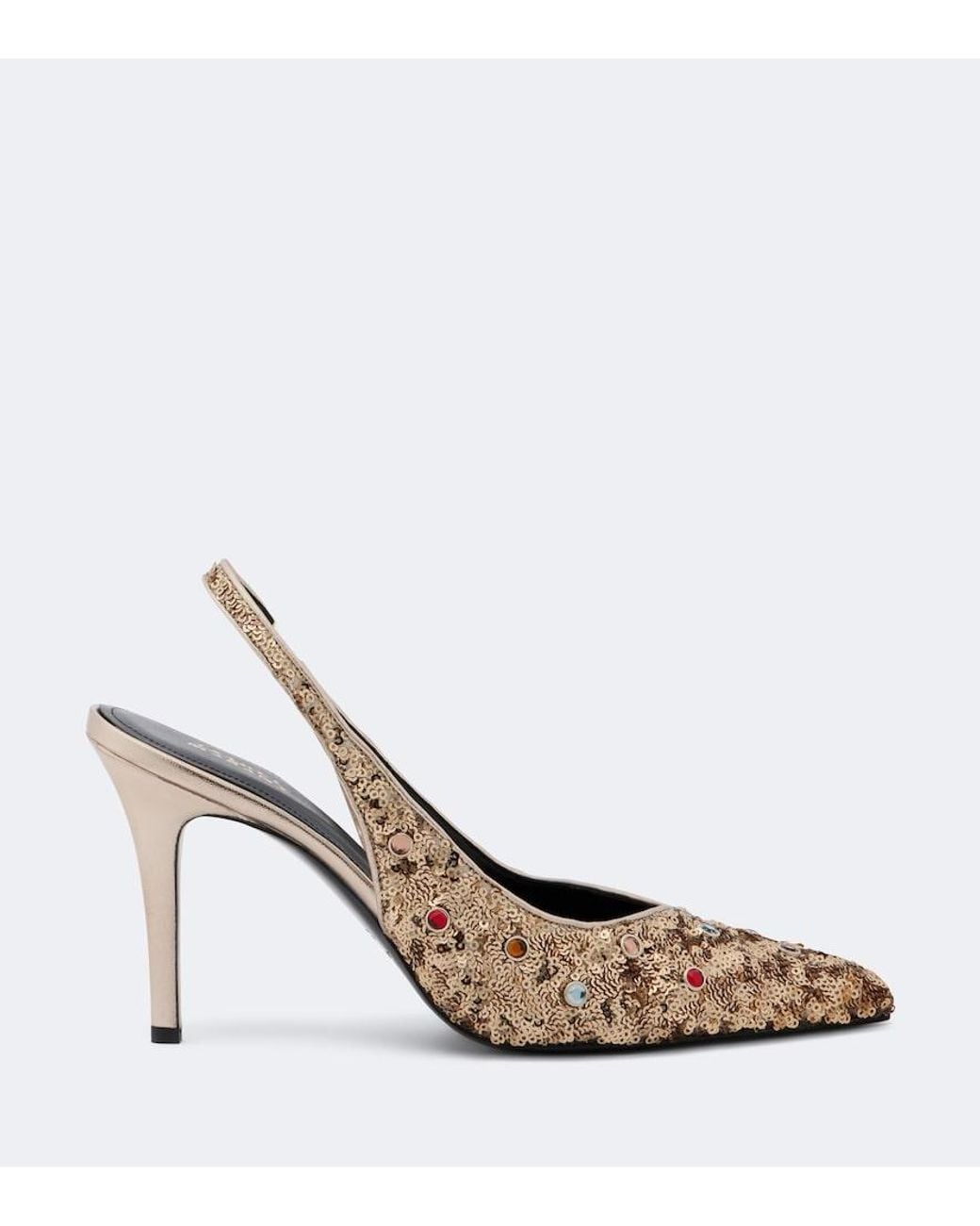 Isabel Marant Metallic Pafya Embellished Slingback Pumps