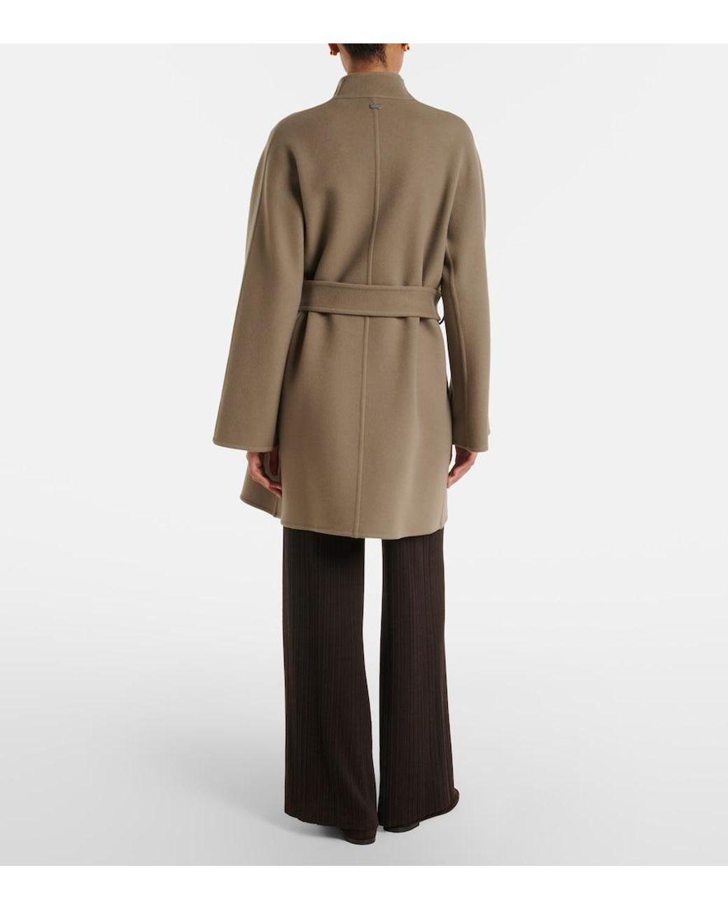 Agnona Brown Cashmere Wrap Coat