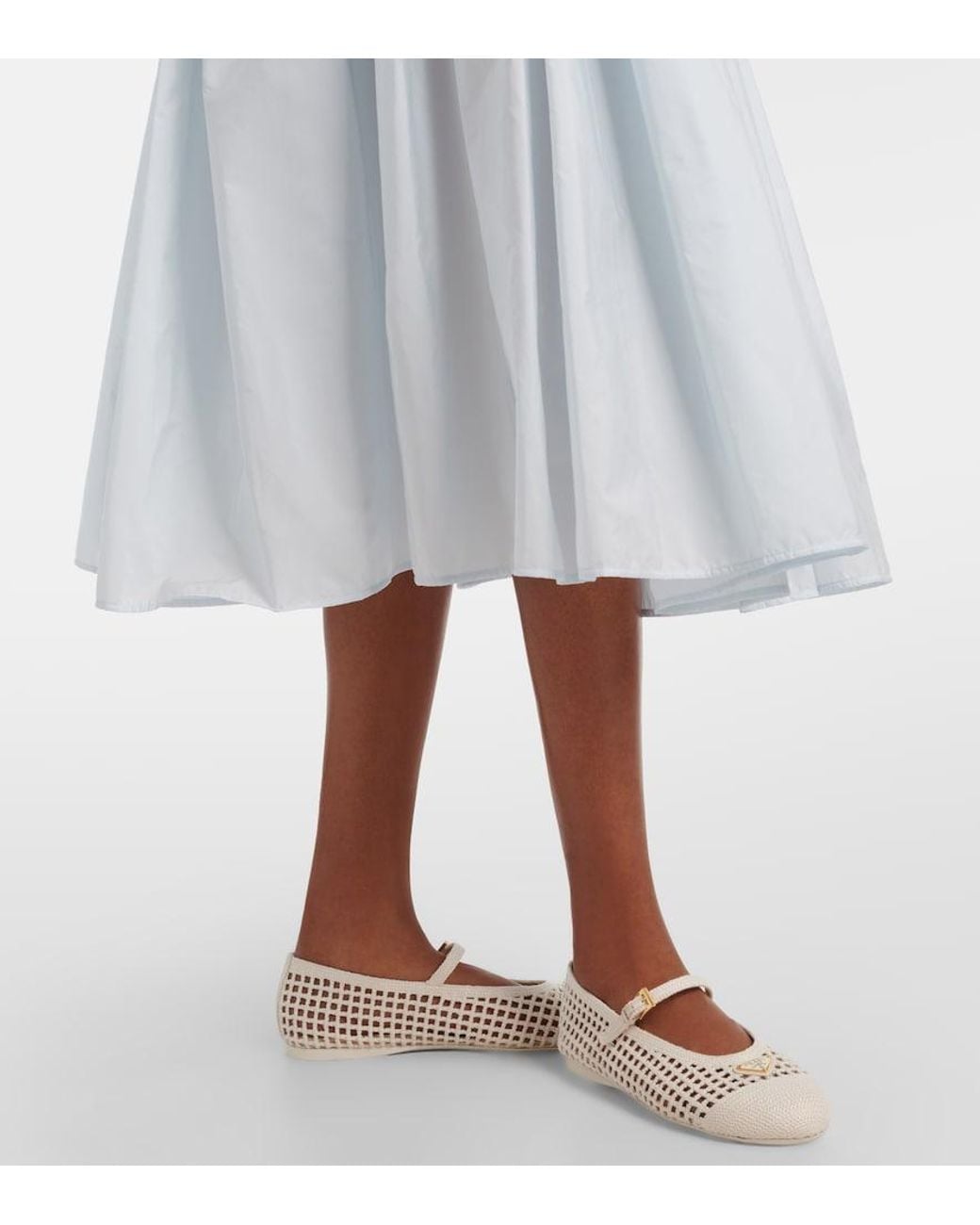 Prada Blue Re-Nylon Midi Skirt