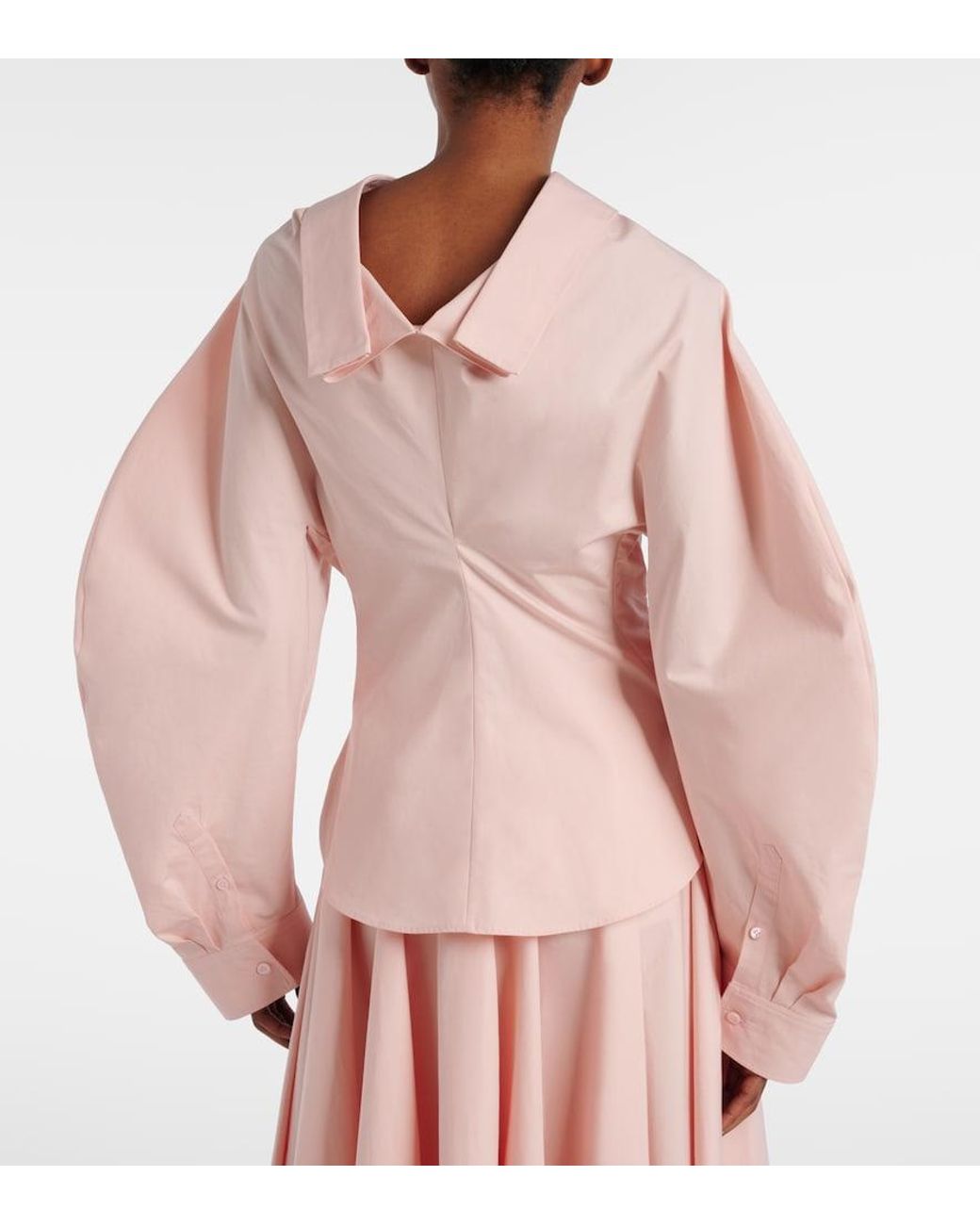 Givenchy Pink Balloon-Sleeve Cotton Shirt