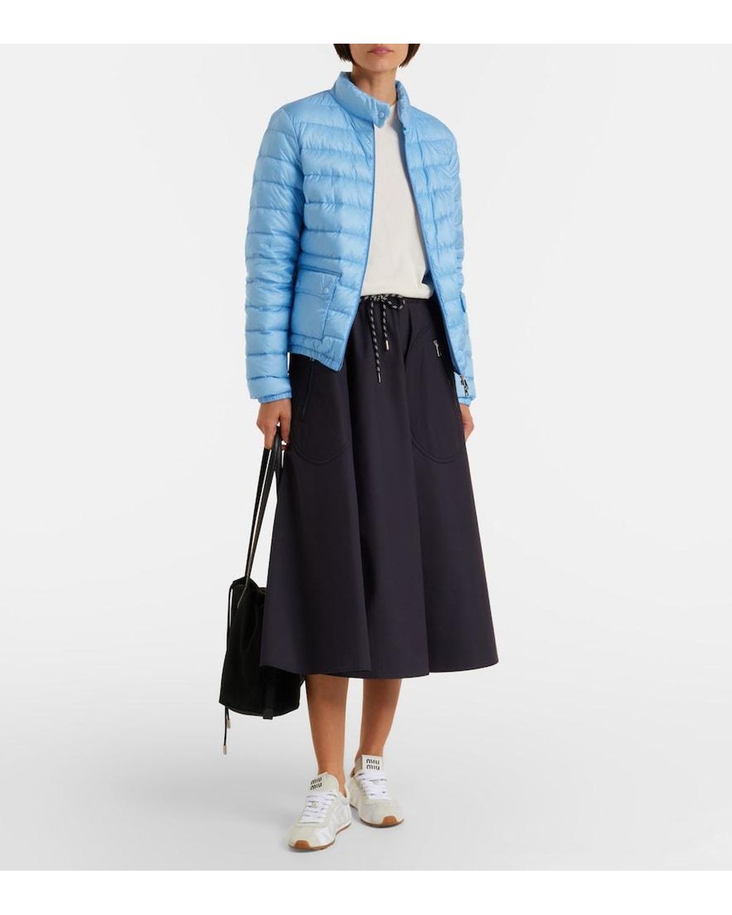 Moncler Blue Lans Quilted Down Jacket