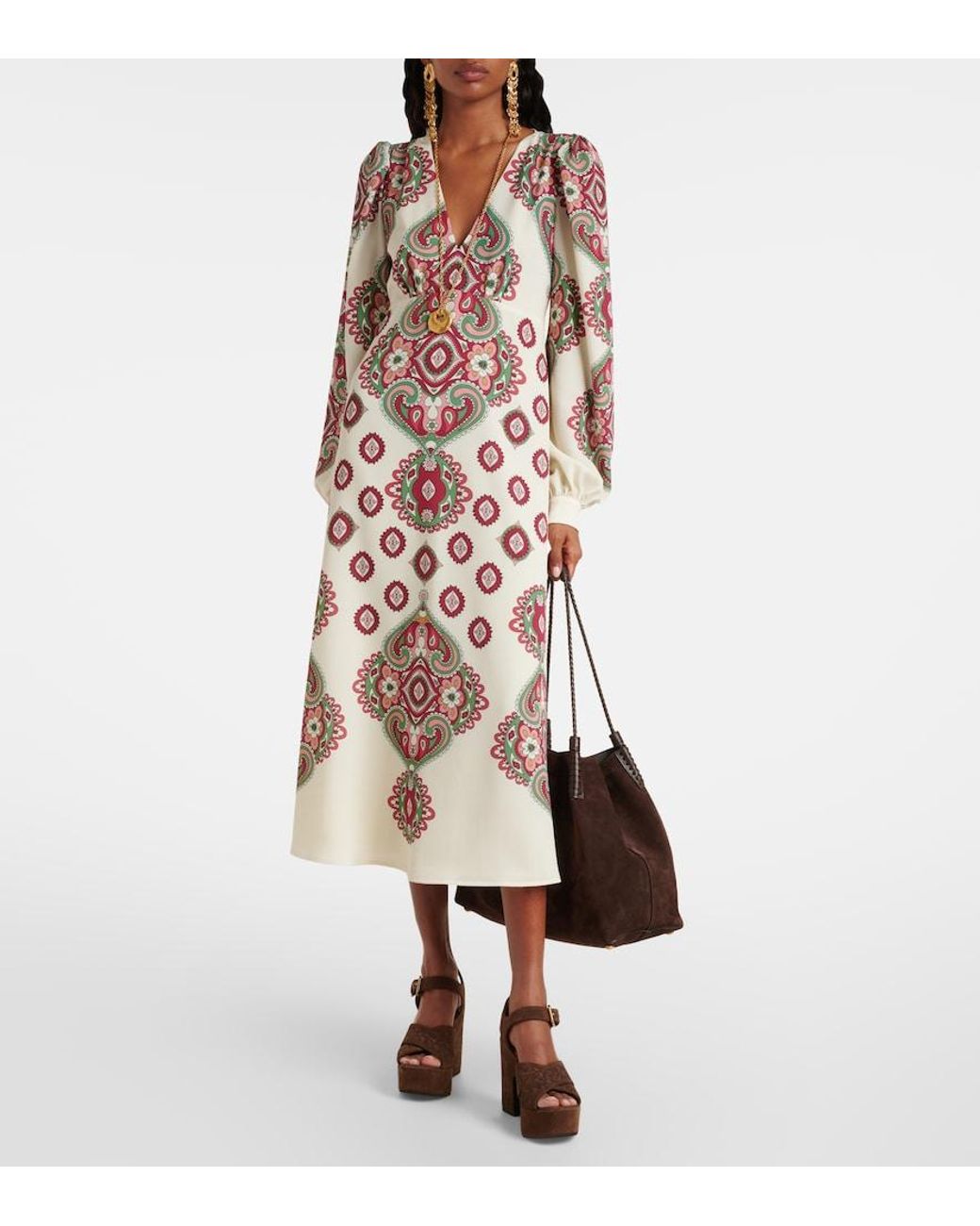 Robe Midi Imprimee Etro en coloris Multicolor