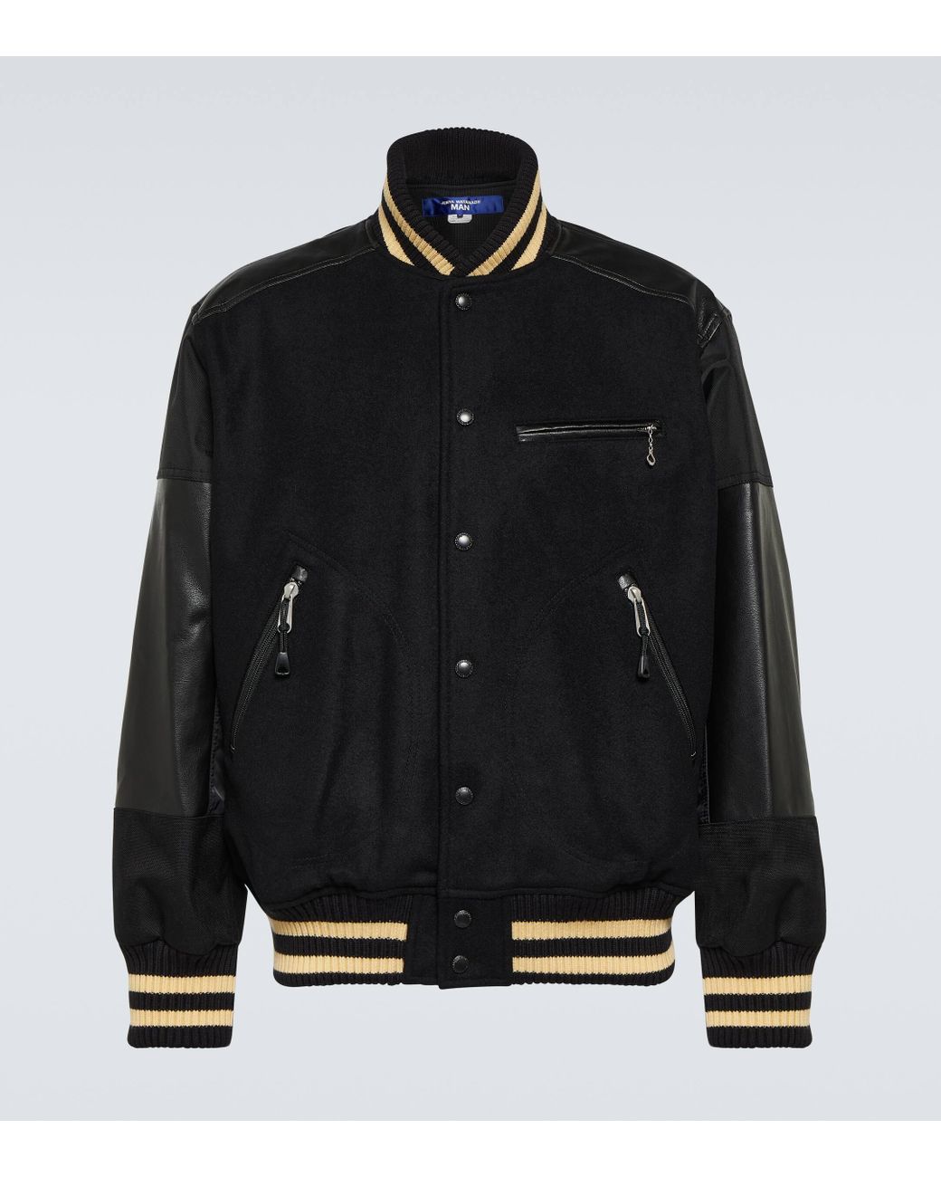 Junya Watanabe Wool blend Varsity Jacket in Black for Men Lyst UK