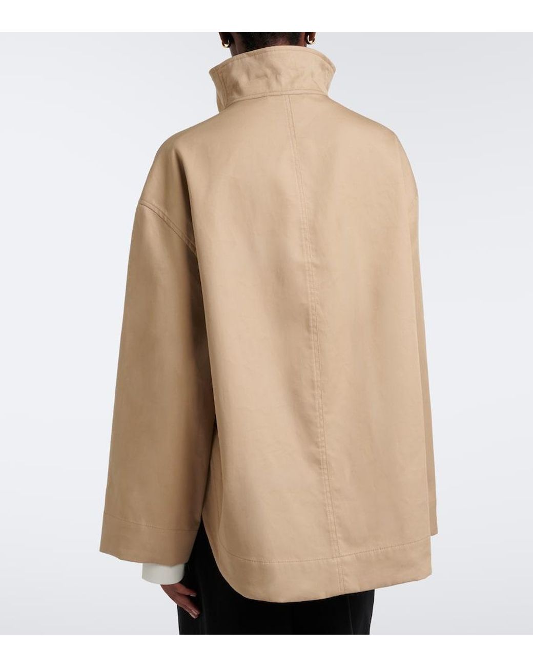 Totême Natural Oversized Corduroy-Trimmed Cotton Jacket