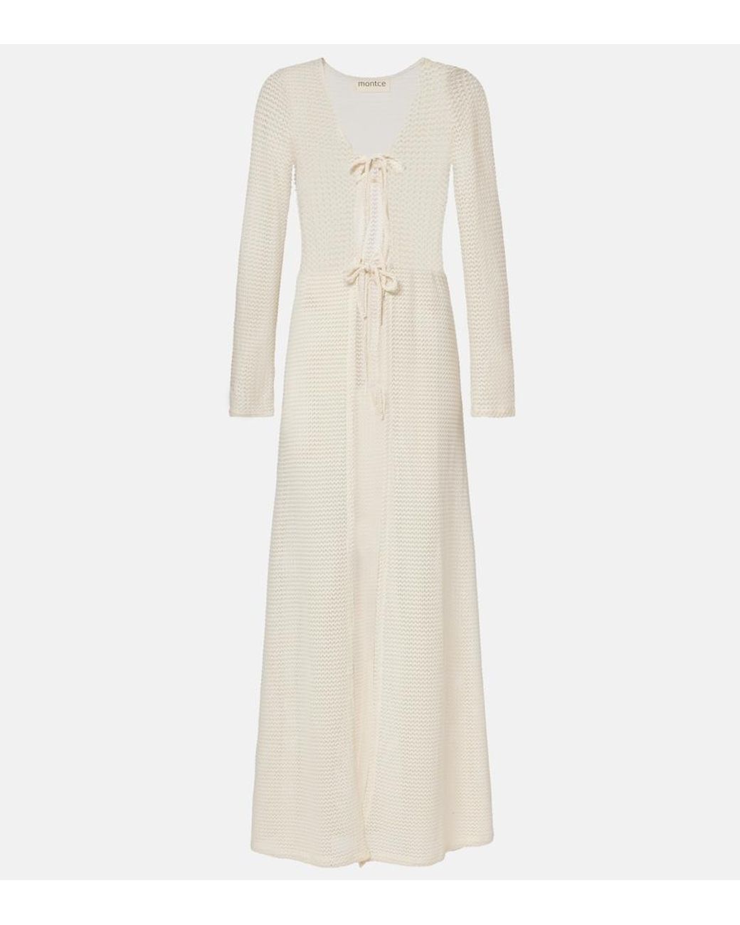 Montce White Crochet Beach Cover-Up