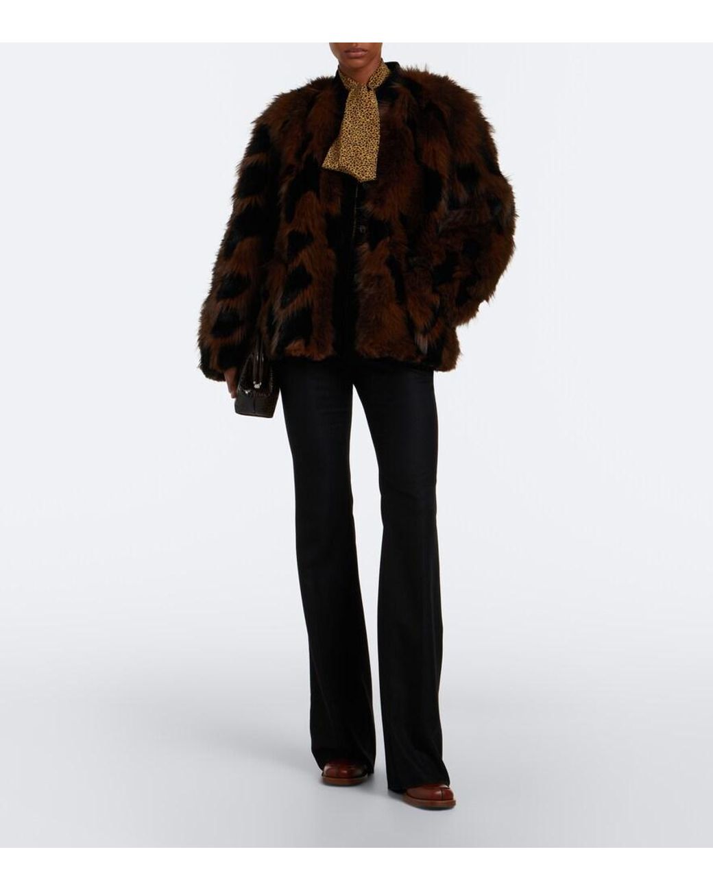 Blazé Milano Black Chausie Leopard-Print Jacket