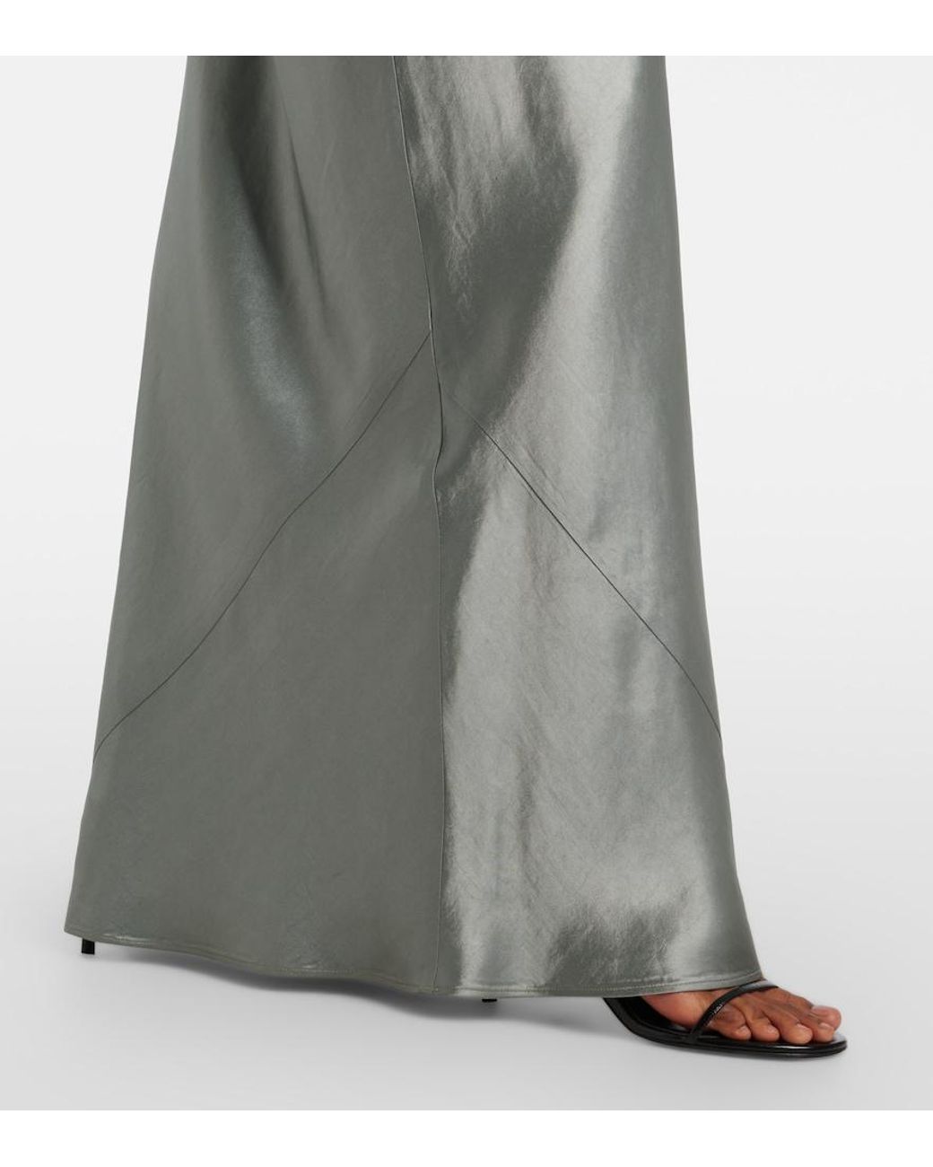 Vince Green Satin Maxi Dress
