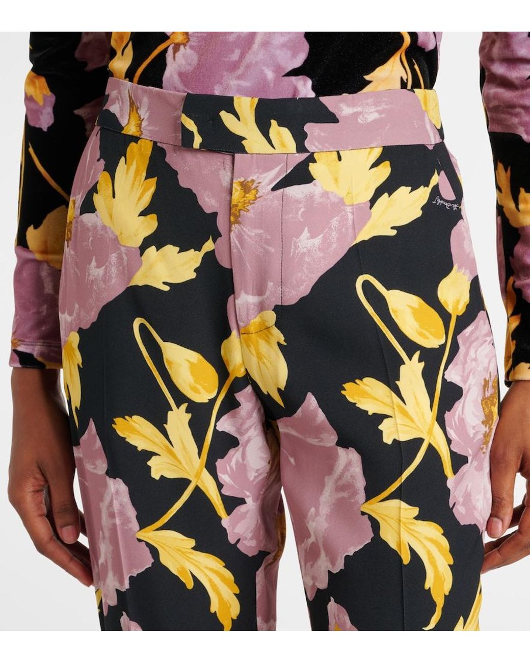 LaDoubleJ Multicolor Saturday Night Printed Bootcut Pants