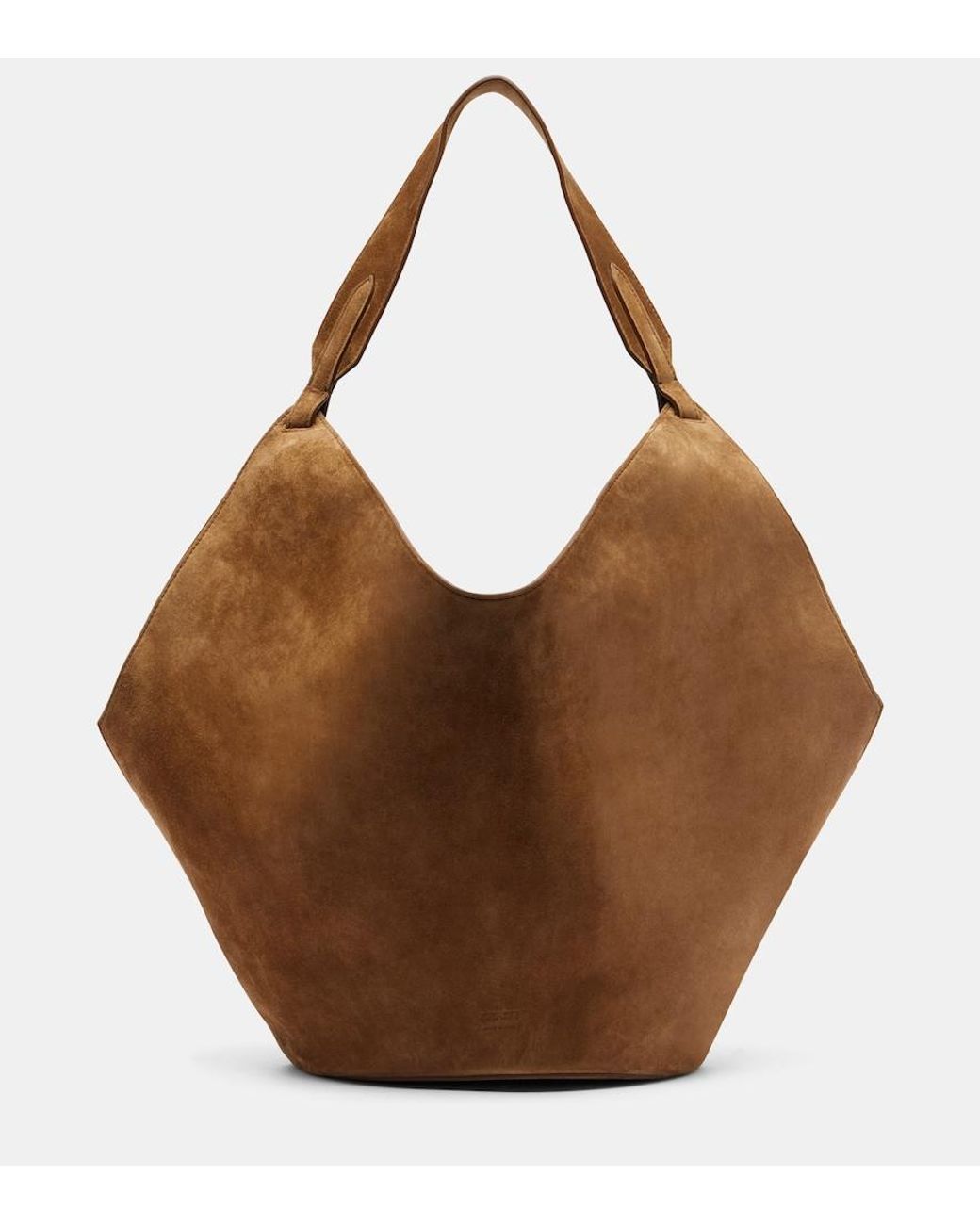 Khaite Brown Lotus Medium Suede Tote Bag