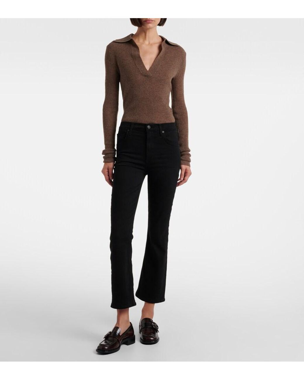 Citizens of Humanity Black Isola Mid-Rise Bootcut Jeans
