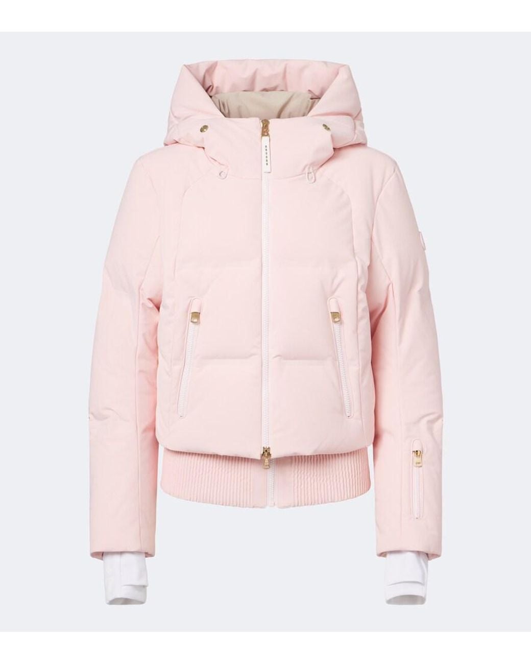Bogner Pink Hooded Down Ski Jacket