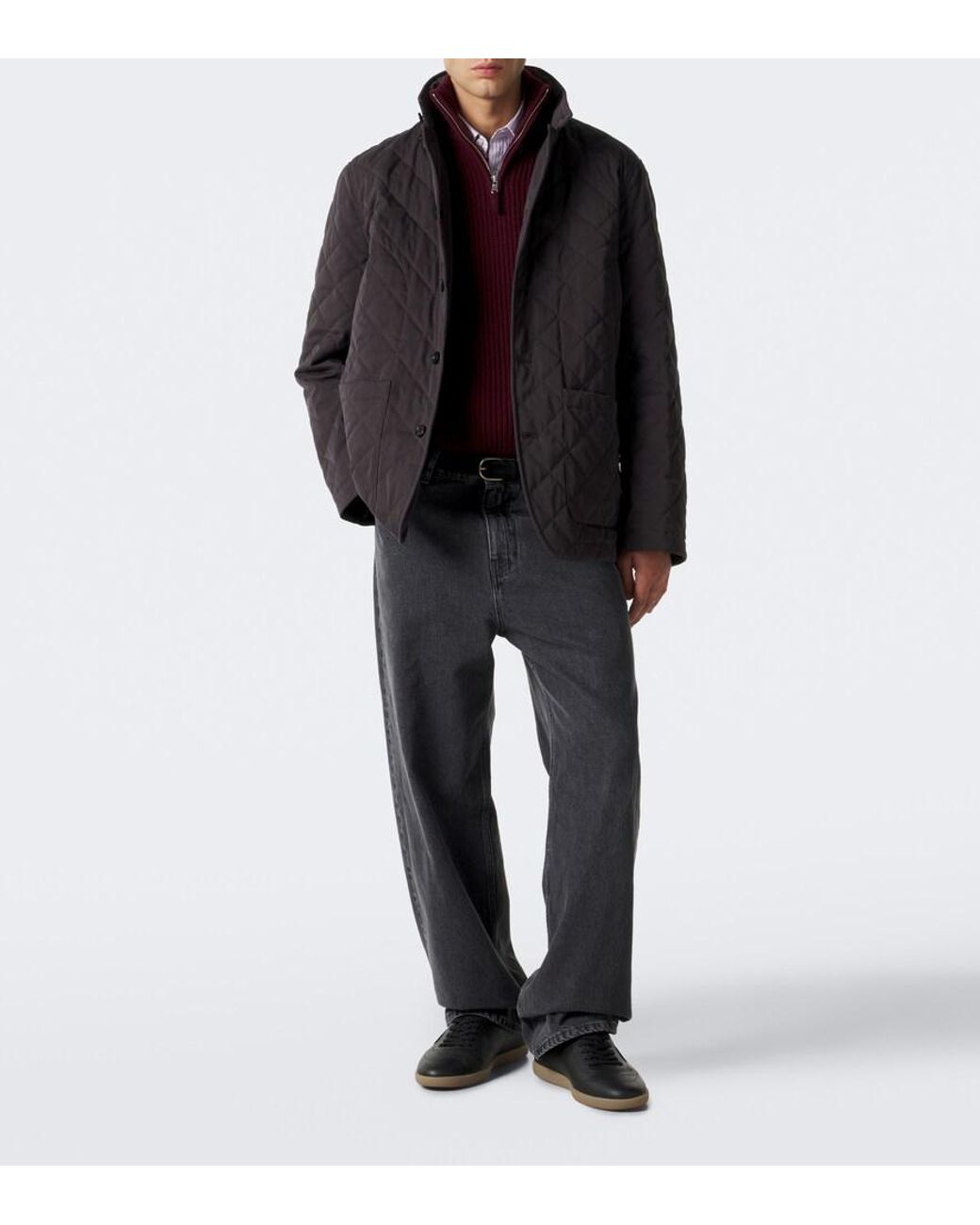 Dunhill Black Quilted Cotton And Silk Jacket for men