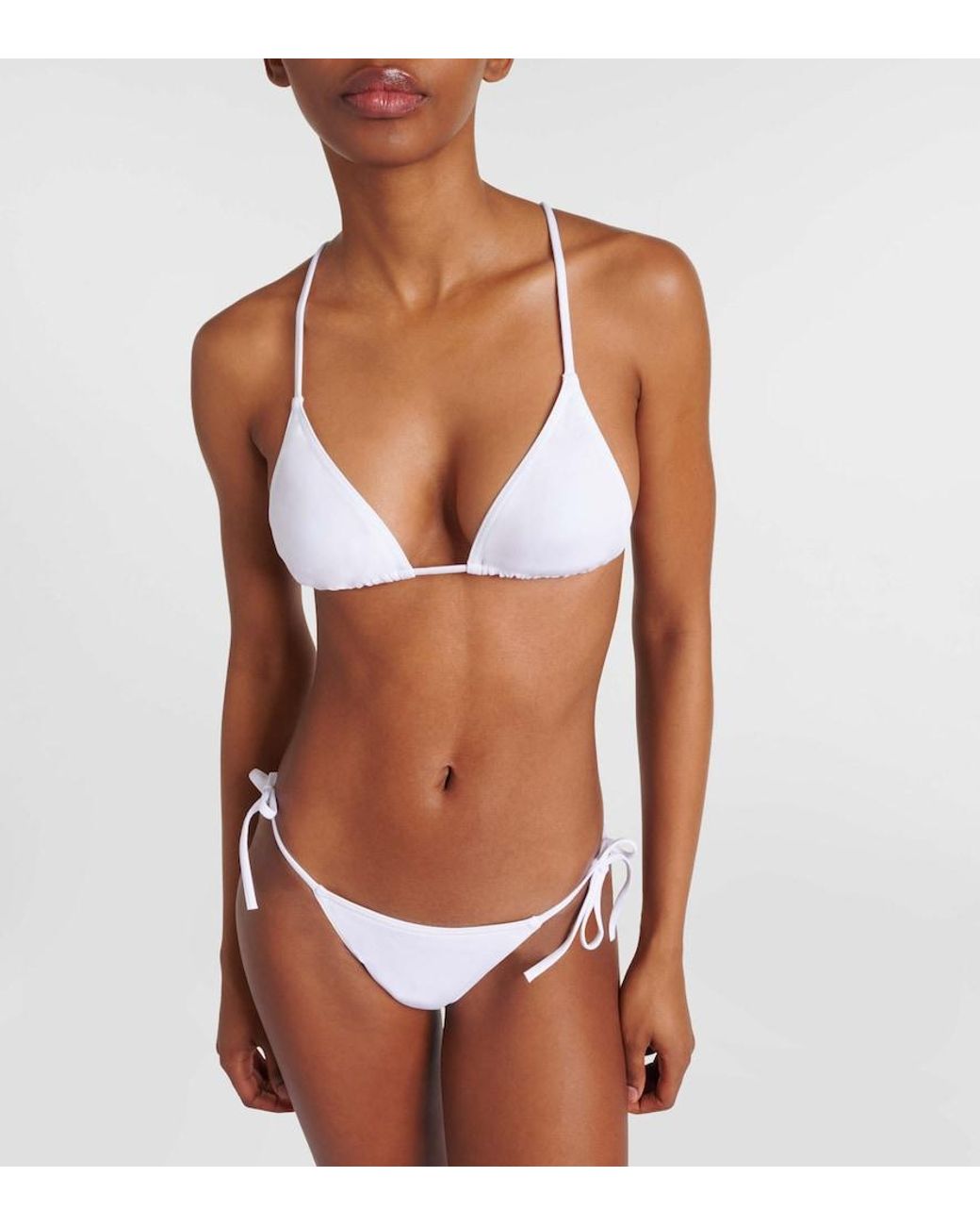 Eres White Mouna Triangle Bikini Top