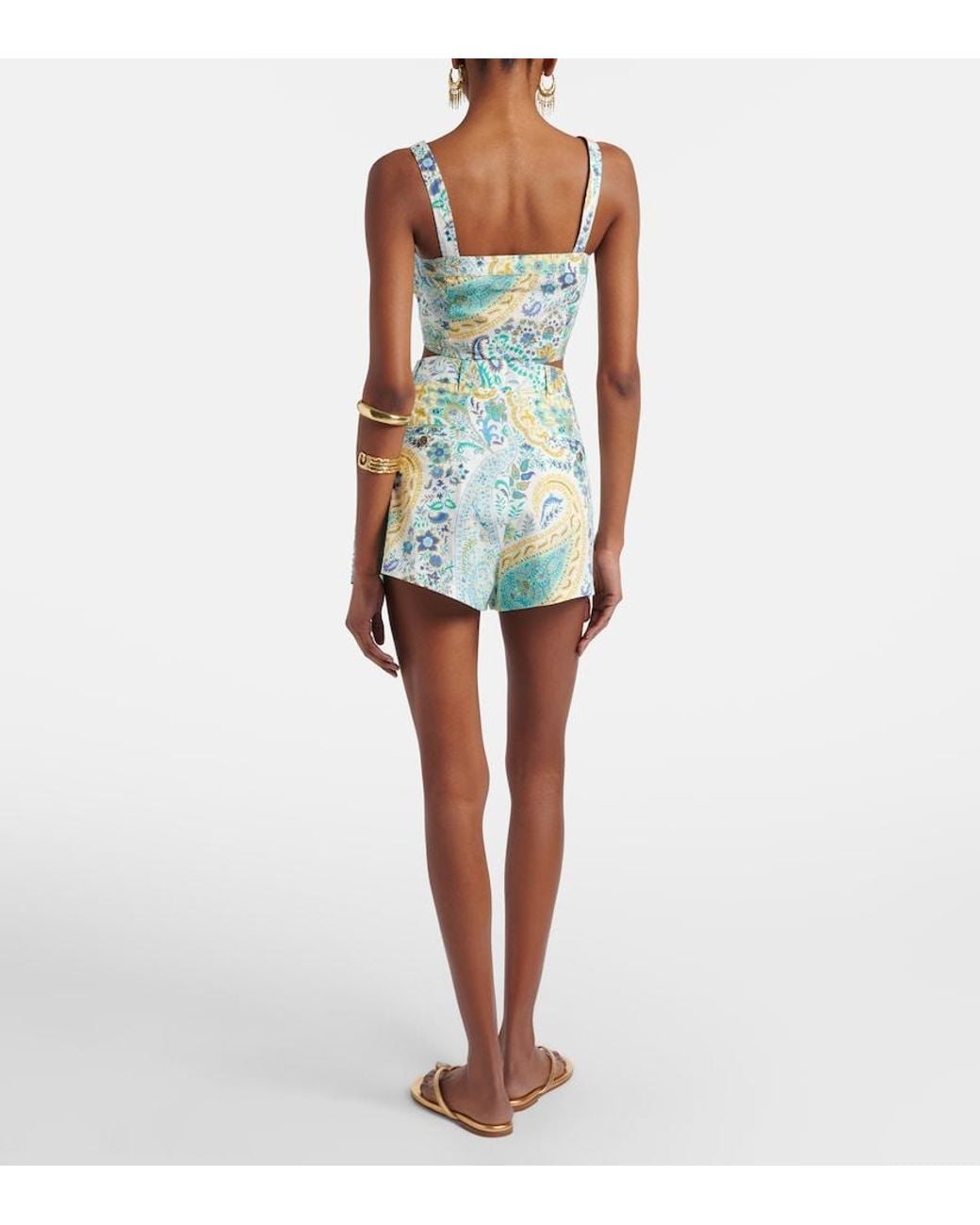 Etro Blue Paisley Cotton Shorts