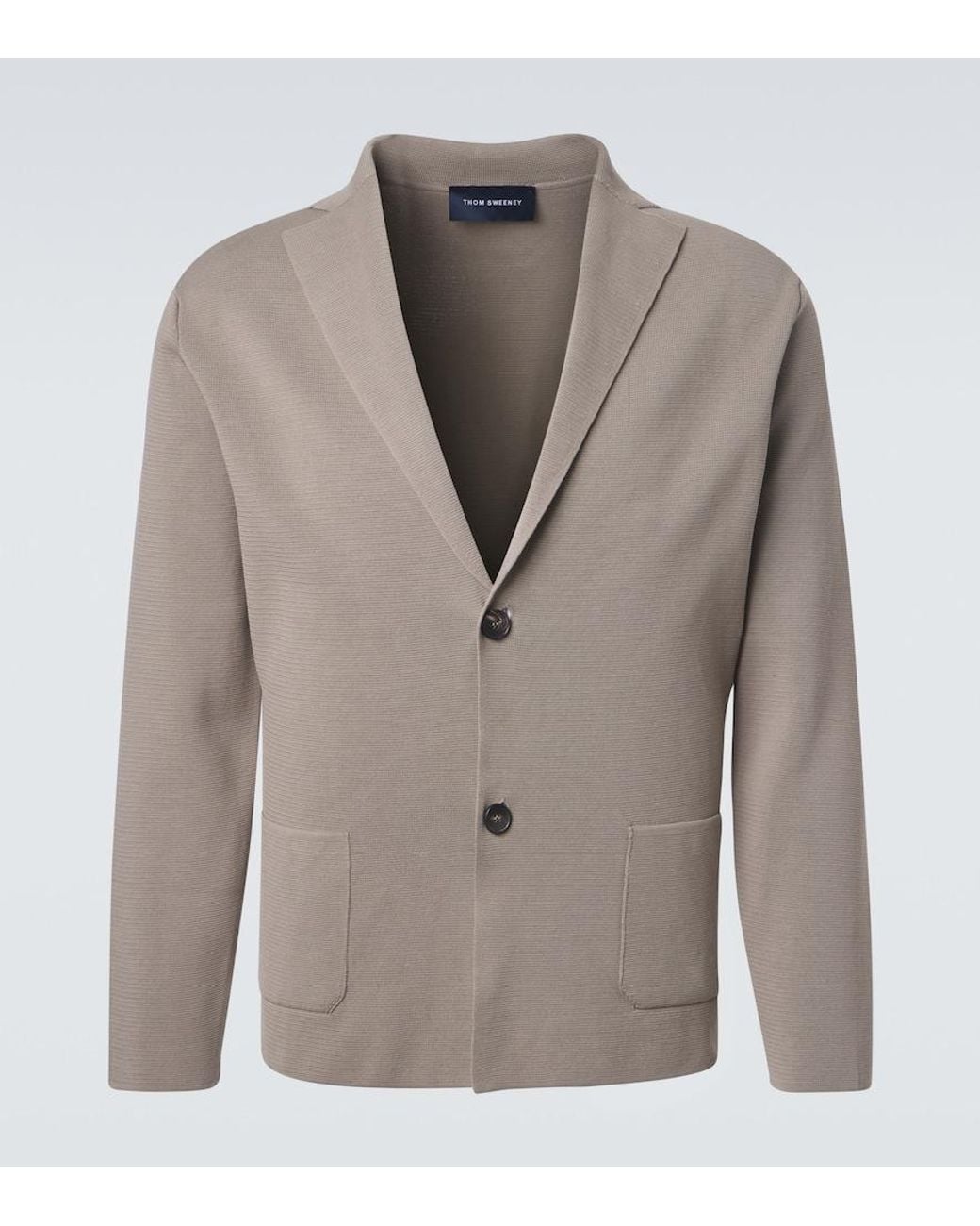 Thom Sweeney Gray Cotton Crepe Blazer for men