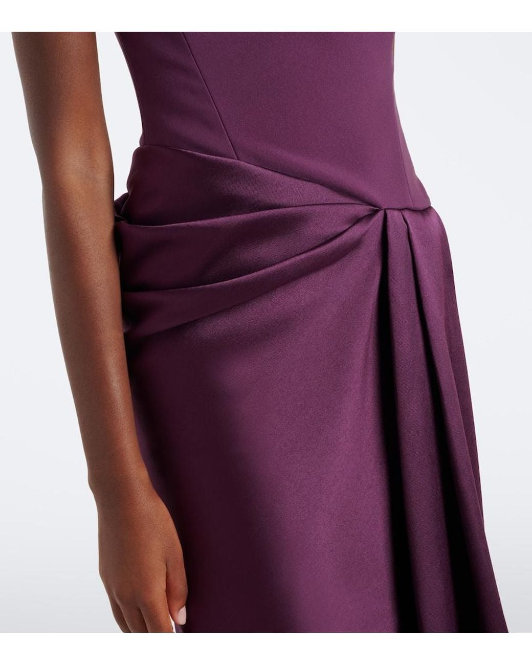 Solace London Purple Seri Crepe Corset Gown