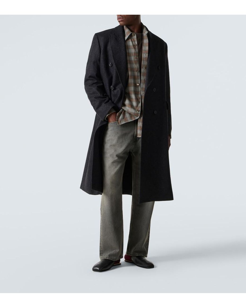 Our Legacy Gray Third Cut Faded Straight Jeans for men
