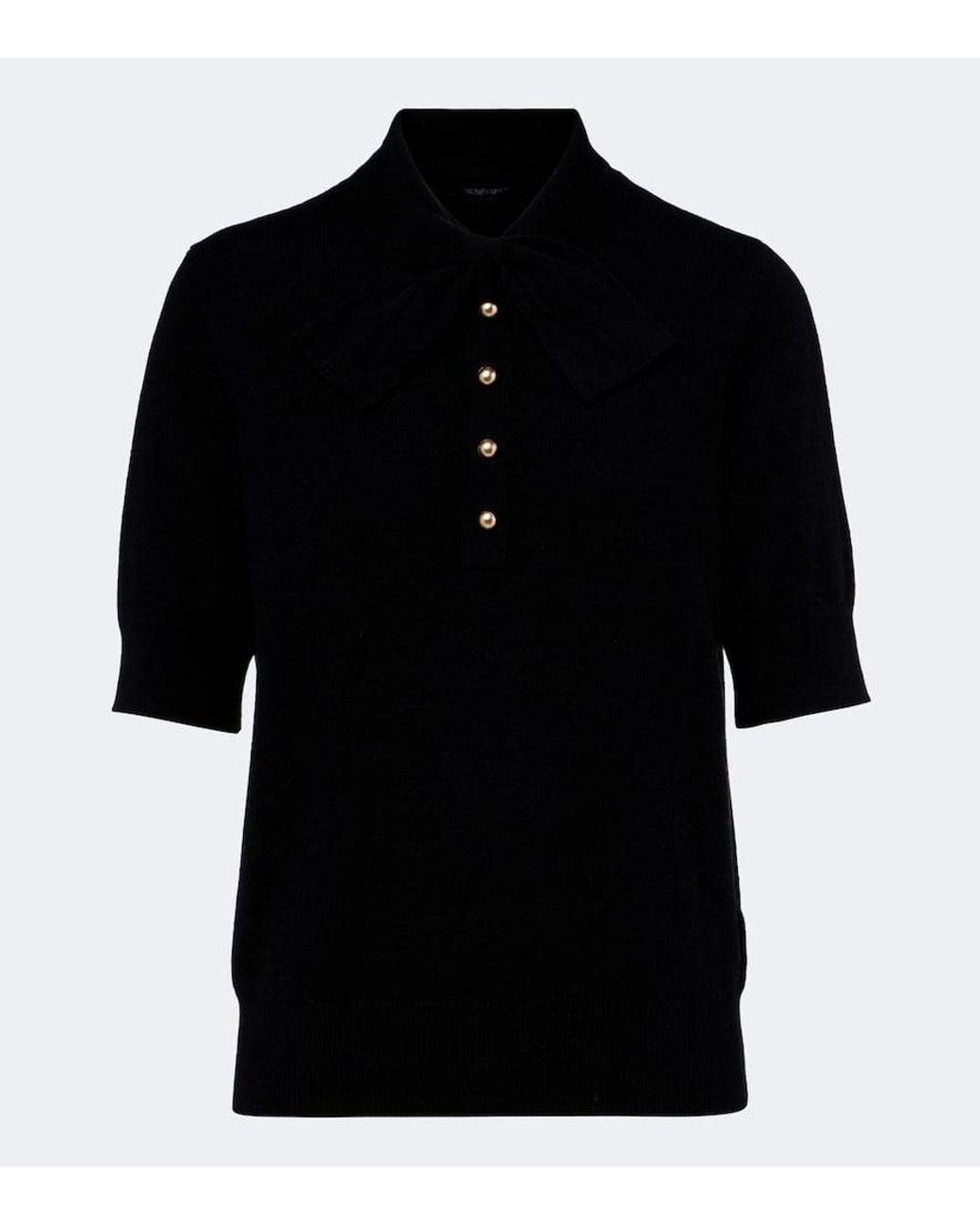 Jardin Des Orangers Black Wool And Cashmere Polo Sweater