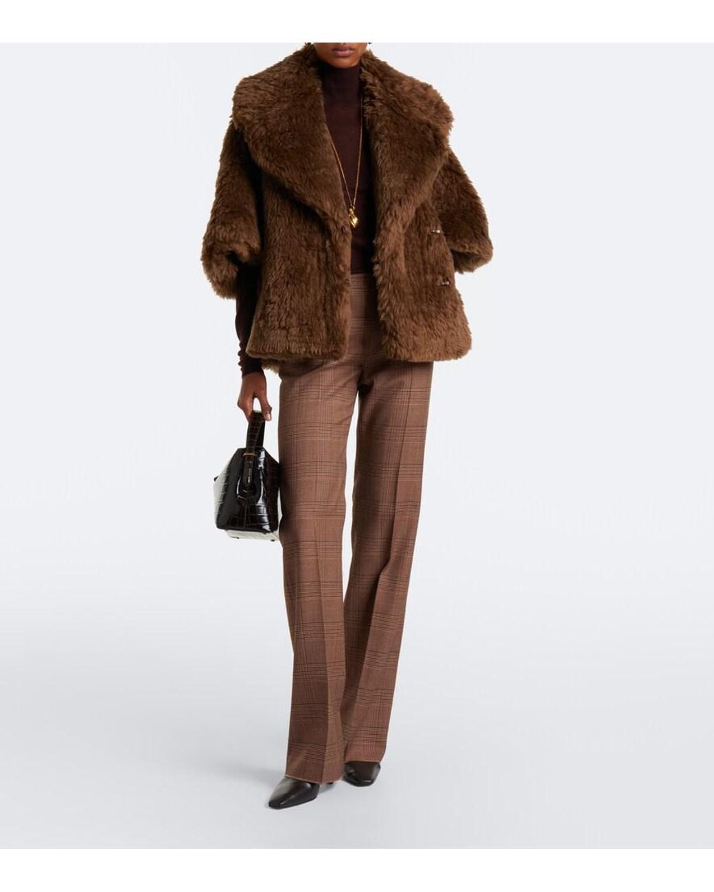 Max Mara Brown Shearling Jacket