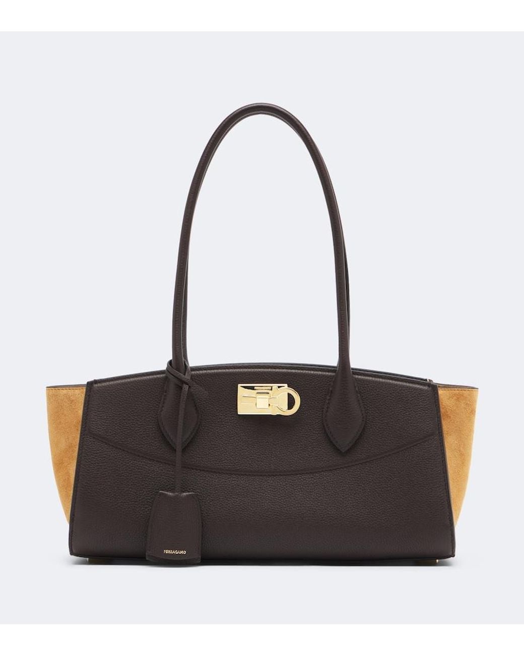 Ferragamo Black Studio Soft E/W Leather Shoulder Bag