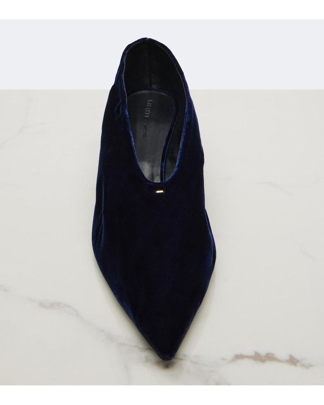 Khaite Blue Miriam Velvet Pumps