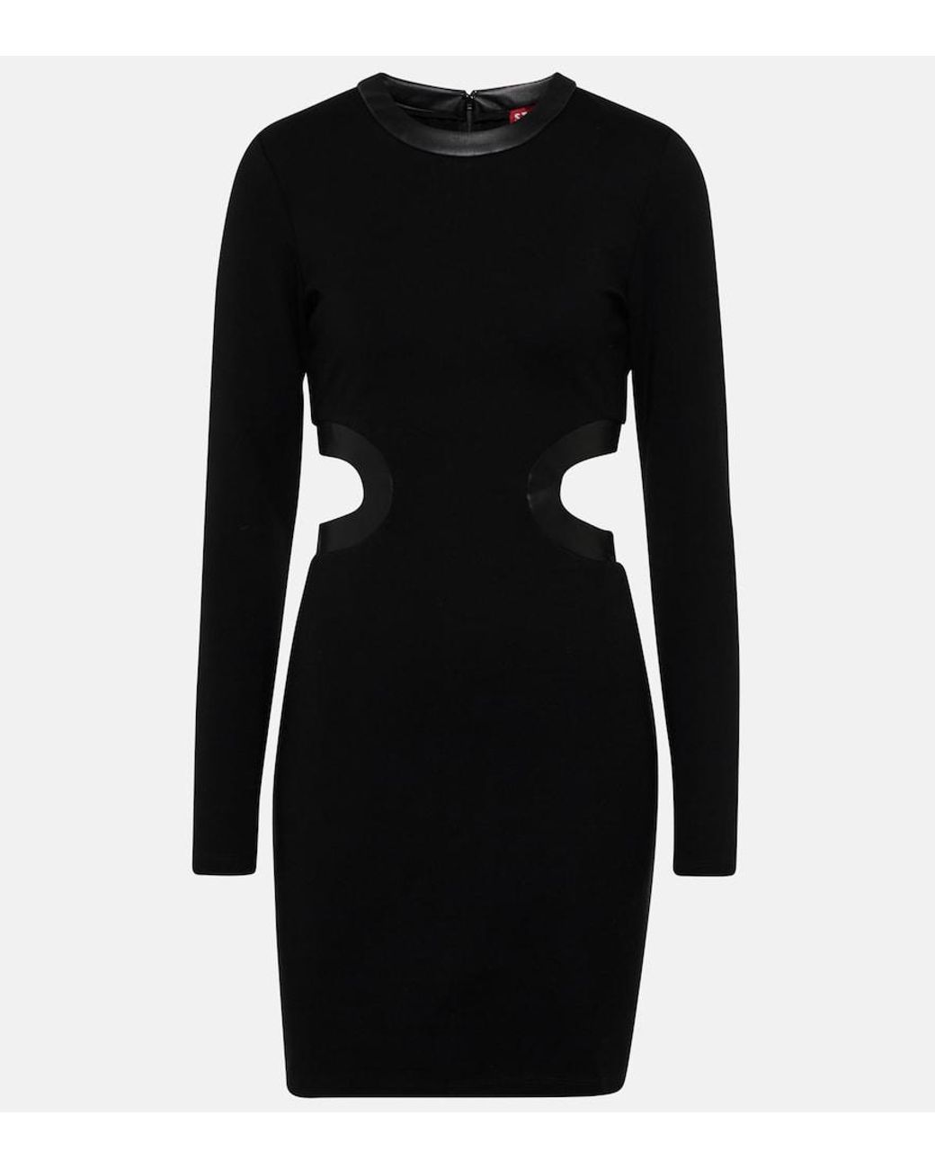 Staud Black Dolce Cutout Ponte Jersey Minidress
