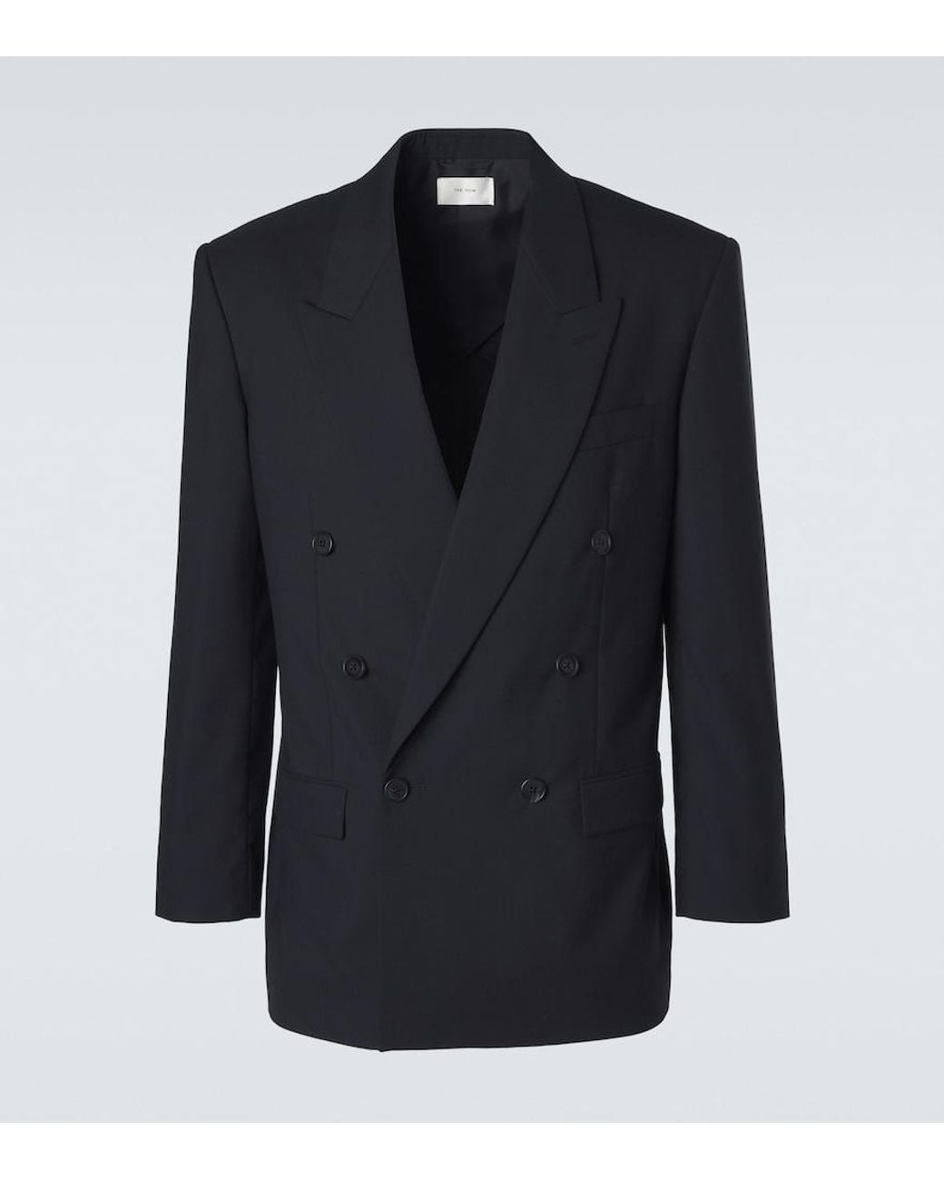 The Row Blue Mazzy Double-Breasted Wool Blazer for men