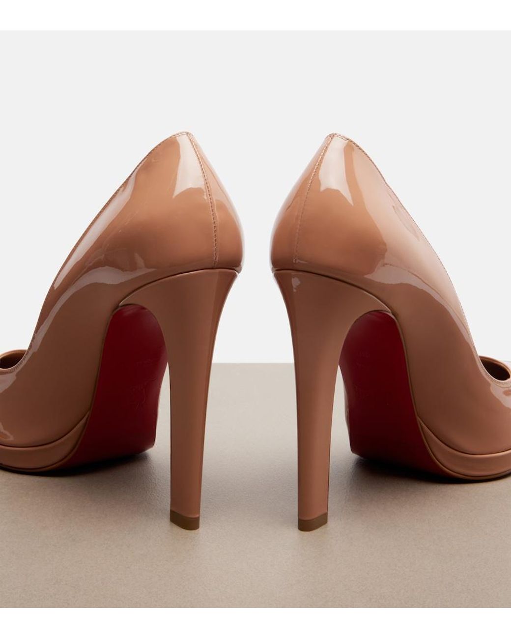 Christian Louboutin Brown Fannylove Patent Leather Pumps