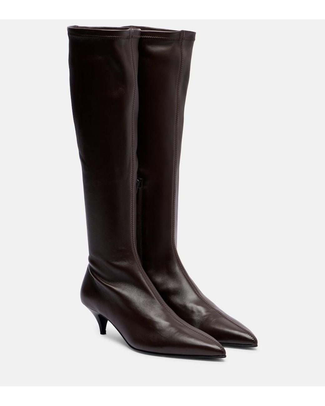 A.Emery Black Oscar 60 Leather Knee-High Boots