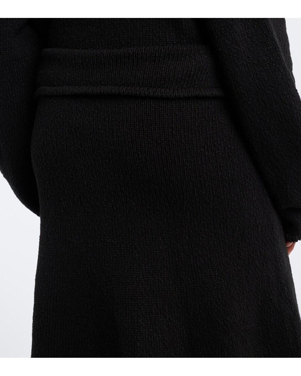 AYA MUSE Black Ken Cotton Midi Skirt