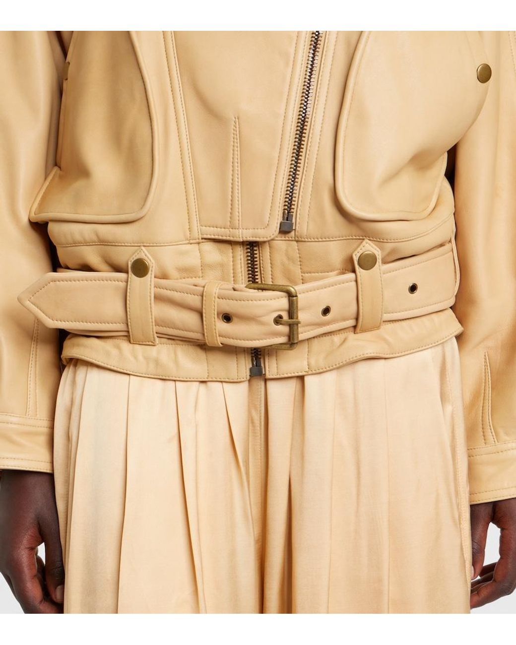 Isabel Marant Natural Farza Leather Jacket