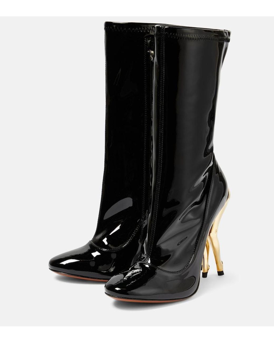 Alaïa Black Cabaret Mid-Calf Boots