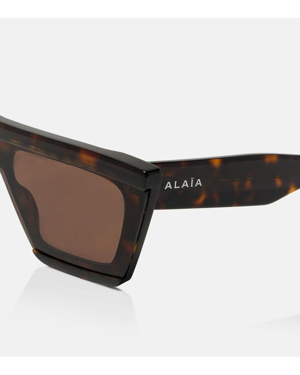 Alaïa Brown Flat-Top Sunglasses