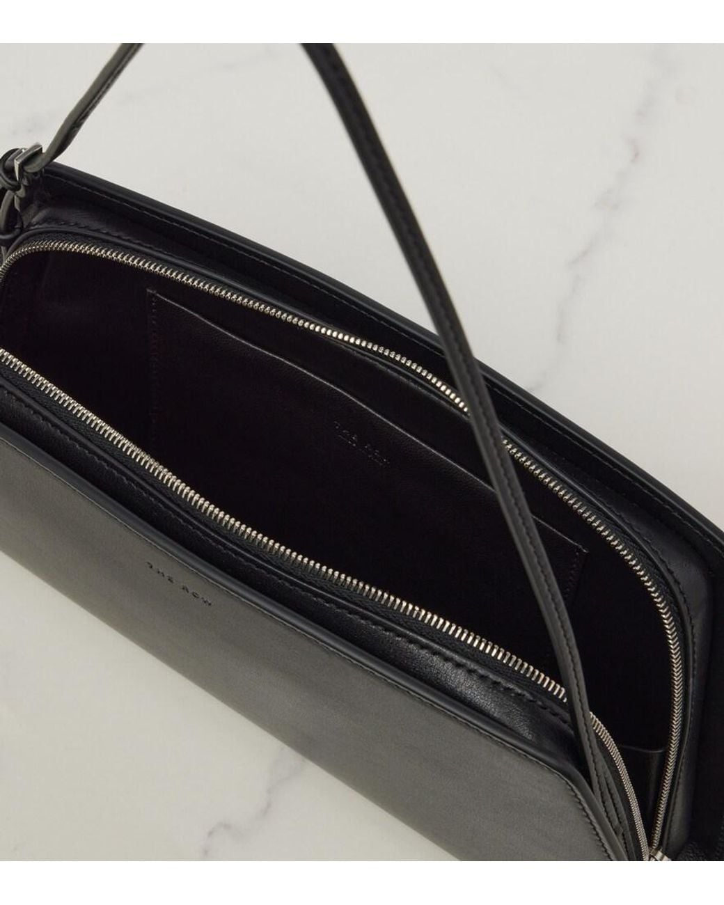 The Row Black Dalia Leather Shoulder Bag