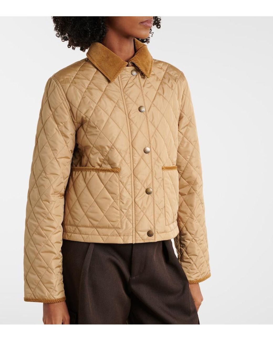 Burberry Natural Oldham Quilted Jacket