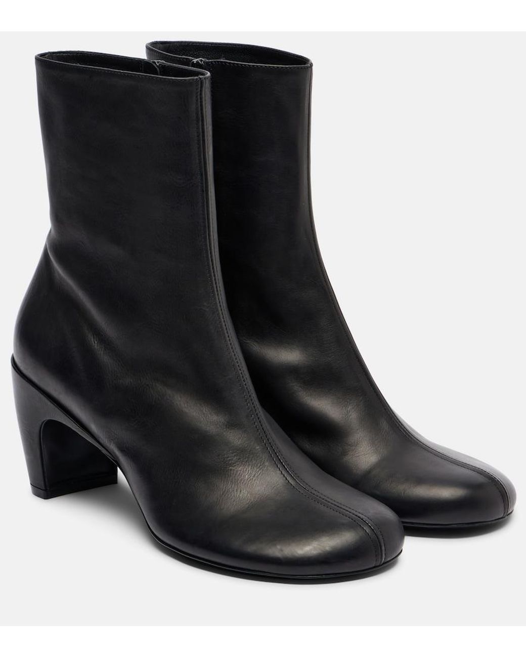 Dries Van Noten Black 65 Leather Ankle Boots