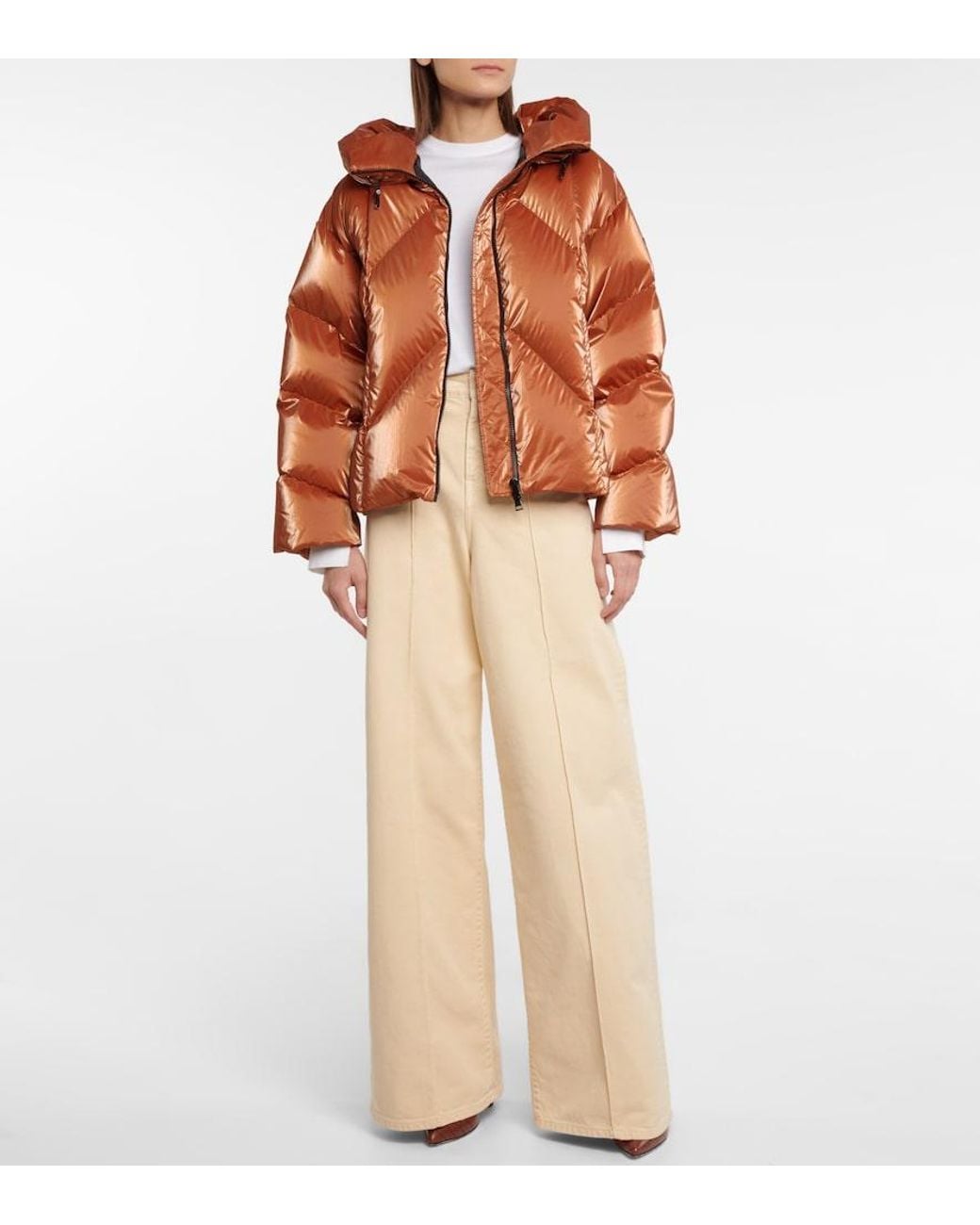 Moncler Brown Frele Nylon Down Jacket