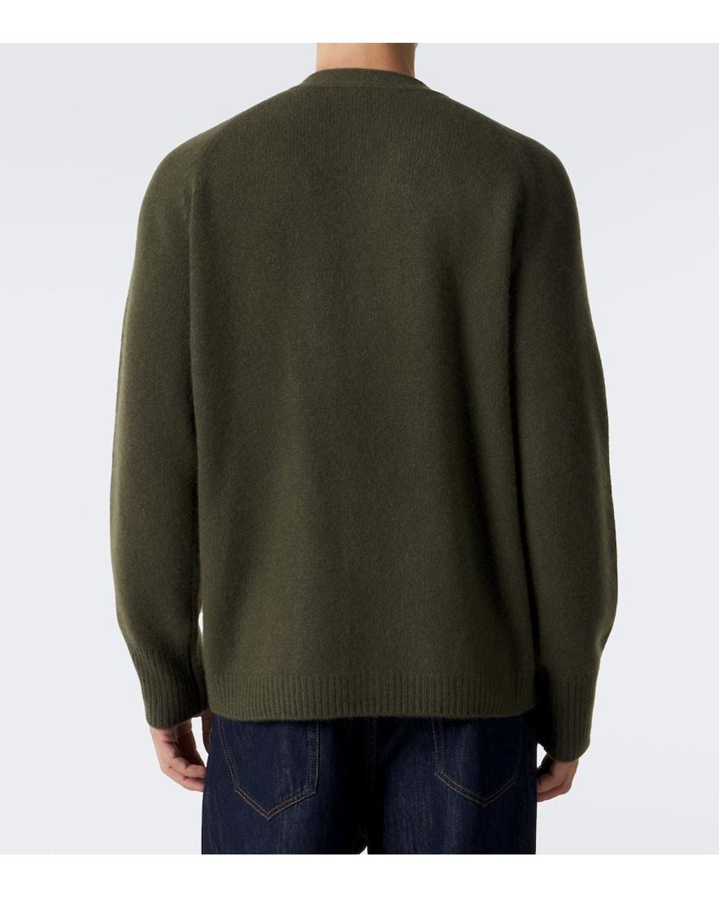 arch4 Green Mr Sage Cashmere Cardigan for men