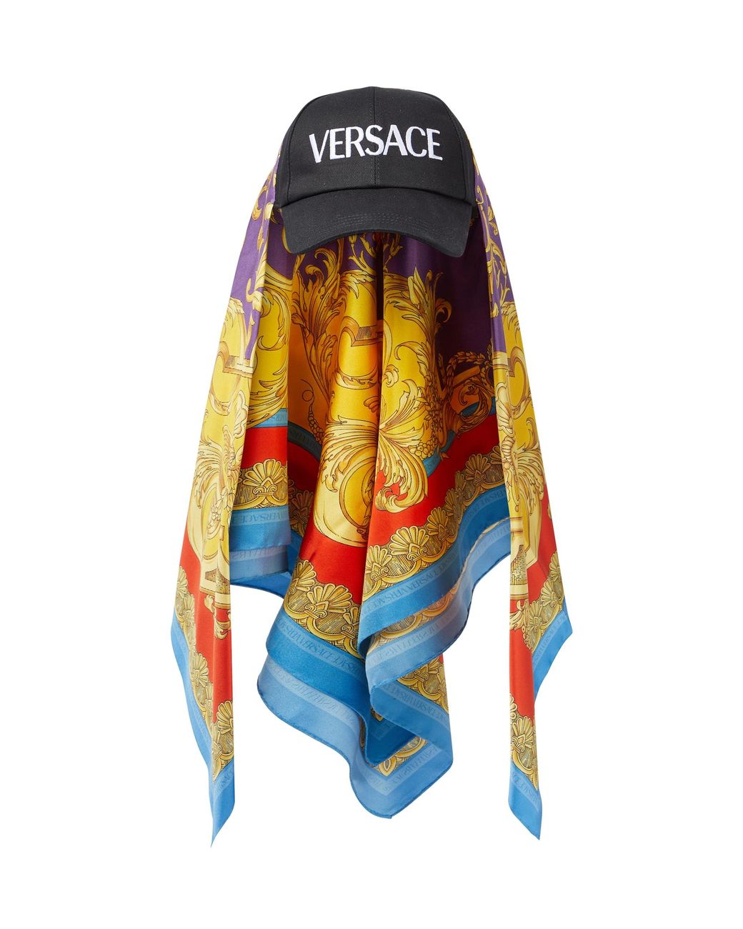 Hat scarf VERSACE Fendi X Versace Brown Baroque/Foulard Canvas and Silk Scarf  main image 3