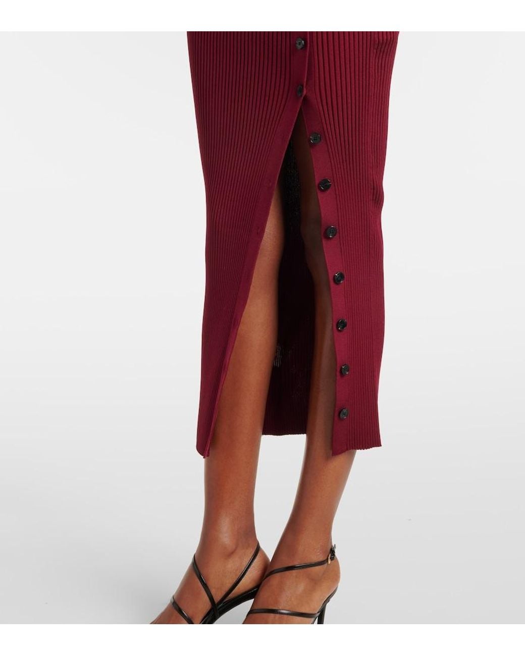 Robe Midi Self-Portrait en coloris Red
