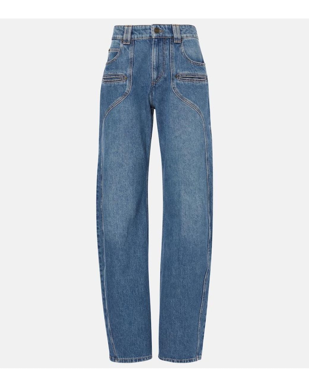 Isabel Marant Blue Betiane Wide-Leg Jeans