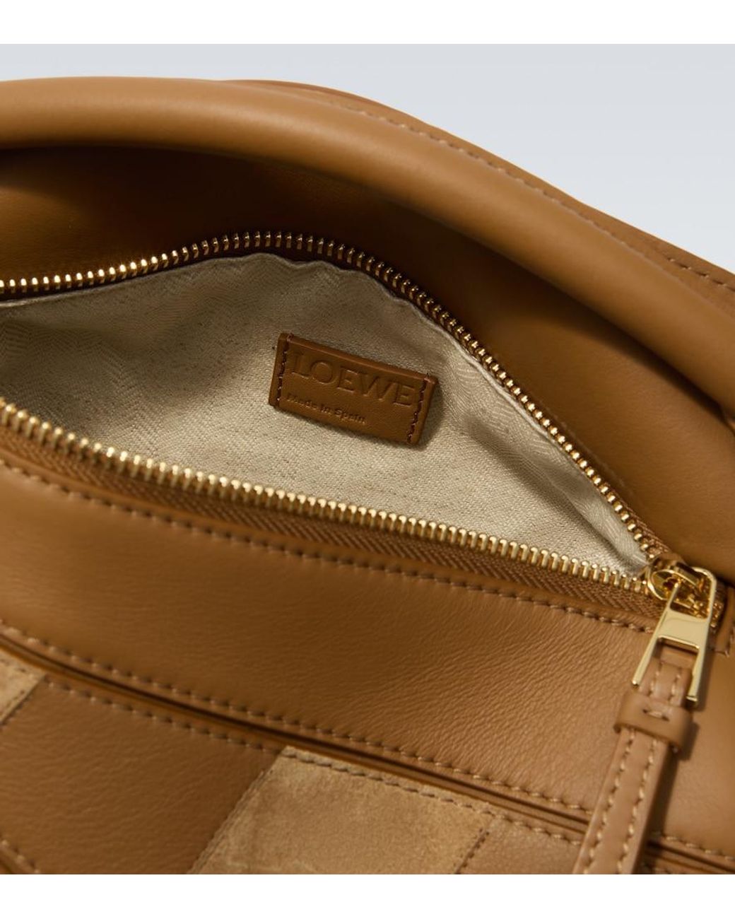 Loewe Brown Puzzle Small Leather And Suede Shoulder Bag for men