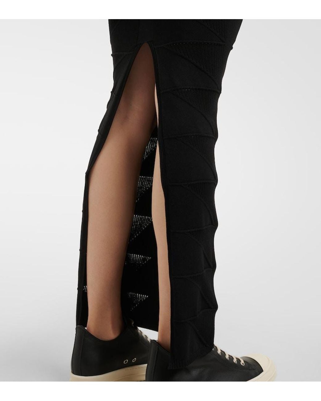 Rick Owens Black Jersey Maxi Dress